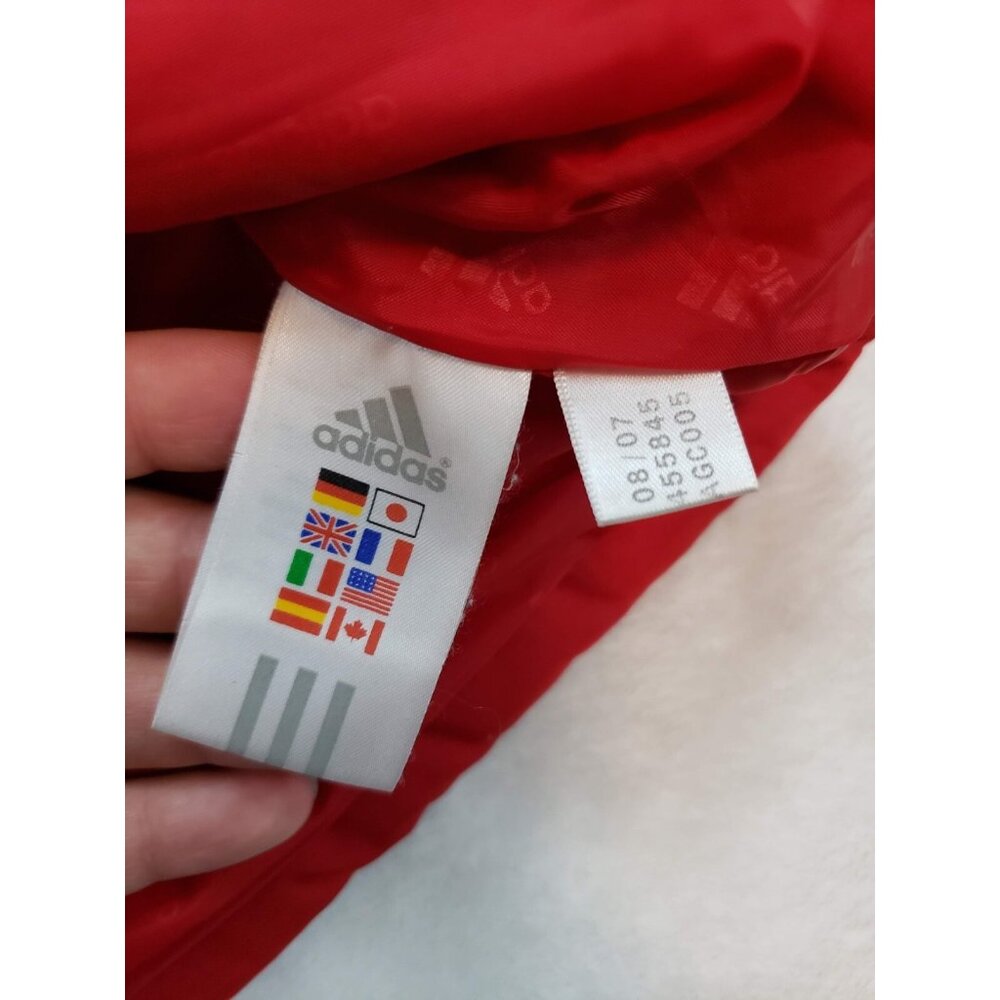 Adidas Women's XS Hooded Hiking Insulated Jacket Red Wisconsin Badger Nylon - Picture 8 of 12